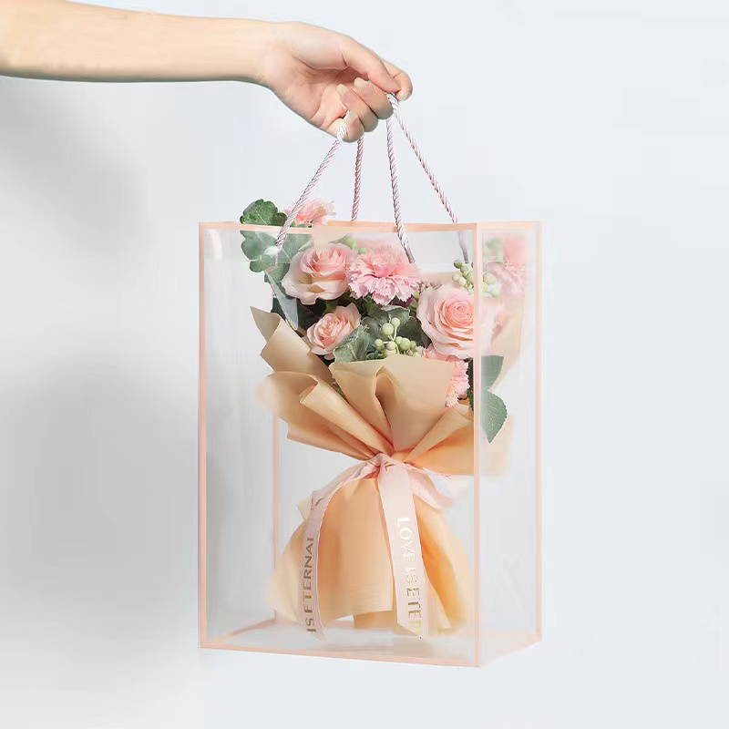Longs Florist Supply - شفاف حمل حقيبة زهرة باقة التعبئة