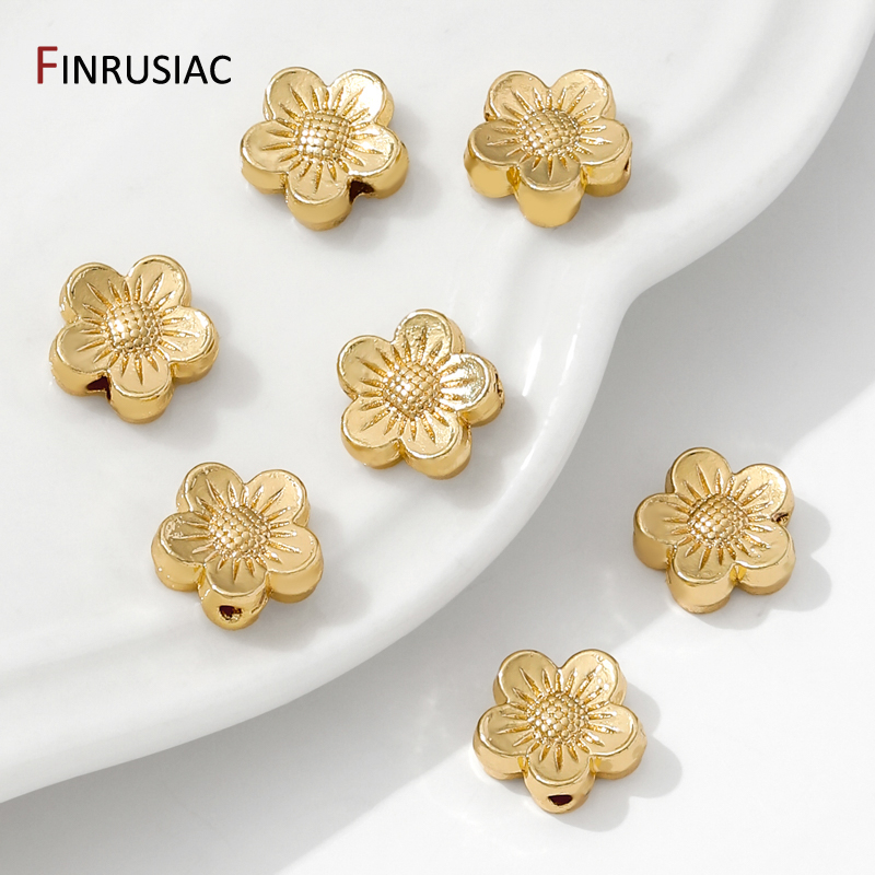 14K مطلية بالذهب النحاس زهرة خ - مراجعة Flower Supplies وسعره